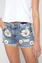 7 For All Mankind Cut Off Shorts With Destroy And Daisies In Mineral Desert Springs
