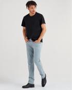 7 For All Mankind Total Twill The Straight With Clean Pocket In Mid Grey