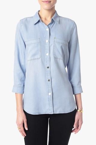 7 For All Mankind Roll Sleeve Denim Shirt