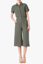 7 For All Mankind Culotte Jumpsuit In Grape Leaf