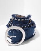7 For All Mankind B-low The Belt Nina In Denim And Silver
