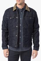 7 For All Mankind Sherpa Lined Jacket In Indigo