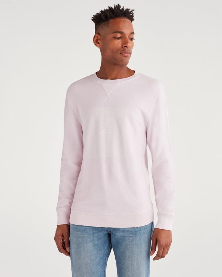 7 For All Mankind Men's Commons Graphic Sweatshirt In Vintage Lilac