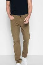 7 For All Mankind Total Twill The Straight With Clean Pocket In Rich Khaki