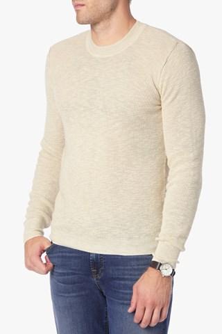 7 For All Mankind Crewneck Sweater In Ecru
