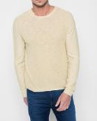 7 For All Mankind Men's Start And Stop Sweater In Ecru
