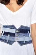 7 For All Mankind Patchwork Corset Belt In Patchwork Found