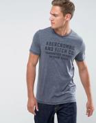 Abercrombie & Fitch Slim Fit T-shirt Print Logo In Navy - Navy
