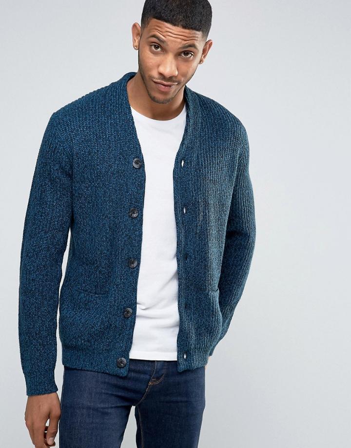 New Look Cardigan With Pockets In Teal - Blue