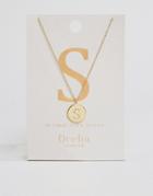 Orelia Gold Plated Necklace With Initial S - Gold