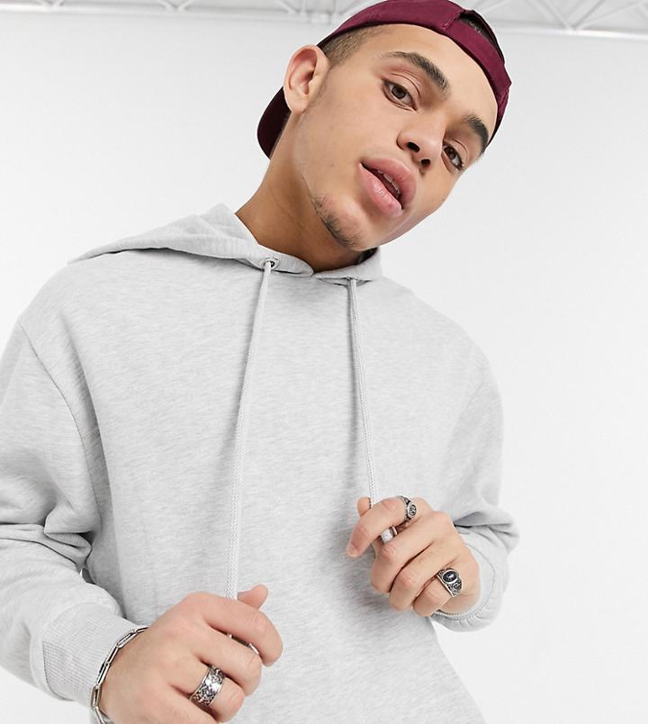 Collusion Hoodie In Gray Marl-grey