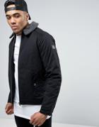 Threadbare Fleece Collar Sandpiper Jacket - Black