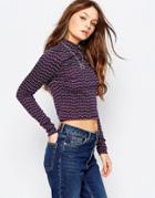 First And I Omega Turtleneck Sweater - Purple