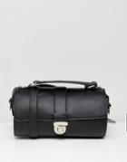 Asos Design Mini Cylinder Satchel Cross Body Bag - Black
