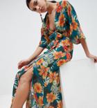 Prettylittlething Tropical Print Maxi Skirt - Multi