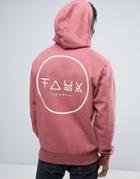 Friend Or Faux Crescent Back Print Hoodie - Multi