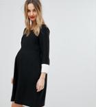 Isabella Oliver Shift Dress With Fluted Sleeve - Black
