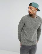 Asos Textured Sweater In Khaki - Green