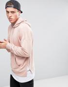 New Look Layered Hoodie In Pink - Pink
