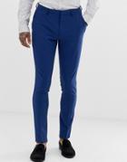 Asos Design Super Skinny Suit Pants In Bright Blue