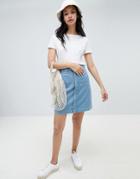 Ryder Aubrey Denim A-line Skirt-blue
