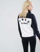 Fred Perry Archive Track Jacket With Embroidered Logo - Navy