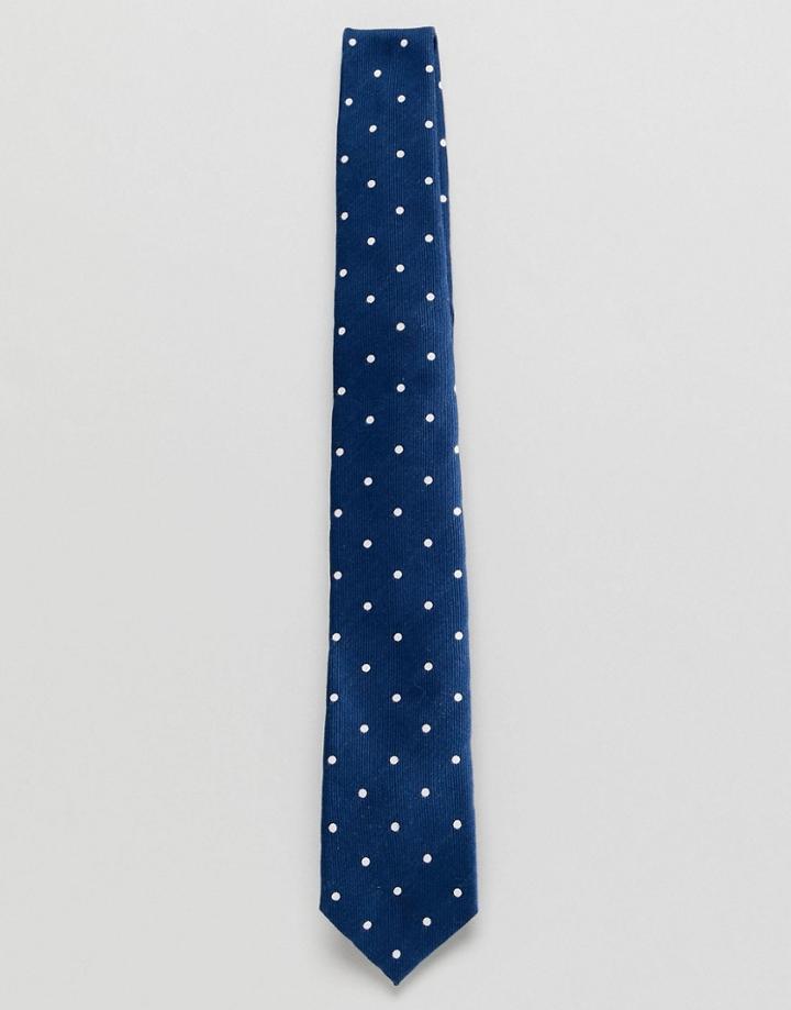Jack & Jones Spot Tie In Navy - Navy