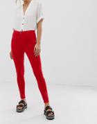 New Look Highwaisted Pants-red