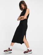 Vero Moda Sleeveless Midi T-shirt Dress In Black