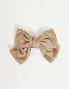 Pieces Satin Bow Hair Clip In Gold-brown