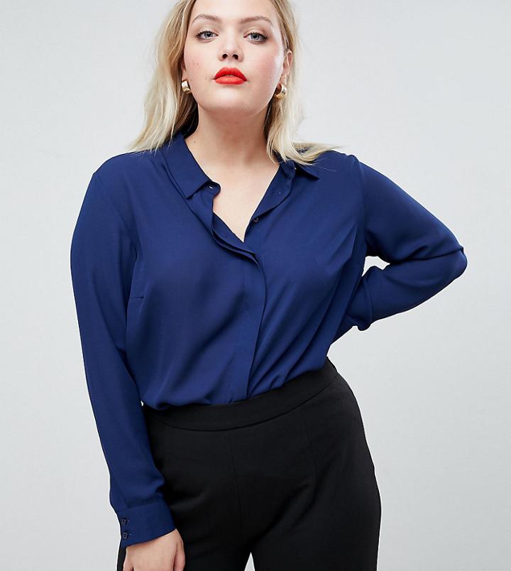 Asos Design Curve Soft Shirt - White