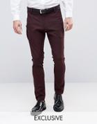 Religion Super Skinny Suit Pant With Patch Pocket - Purple