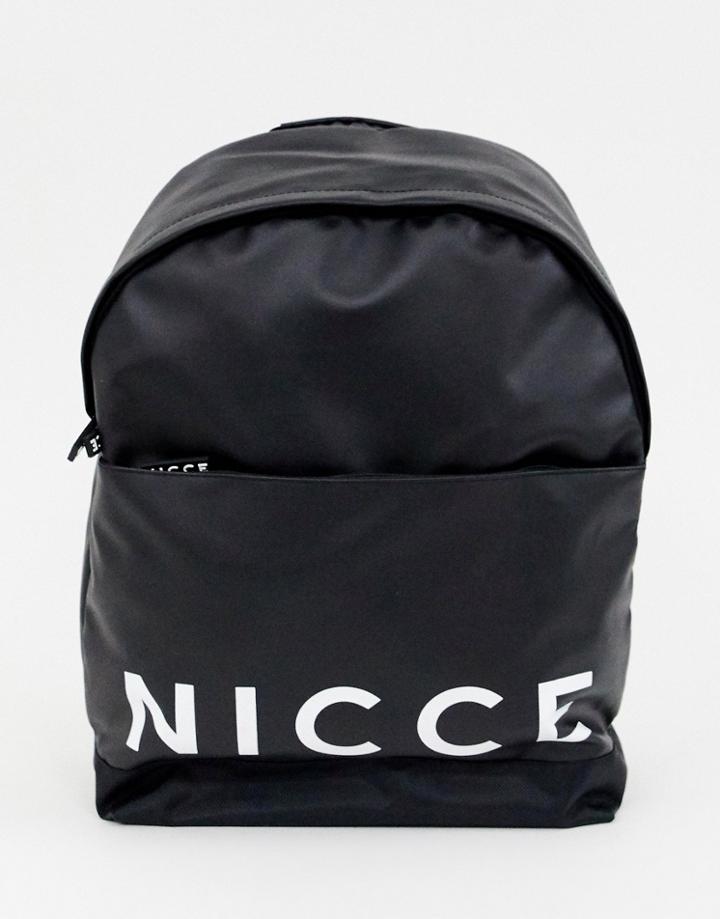 Nicce Backpack In Black With Logo - Black