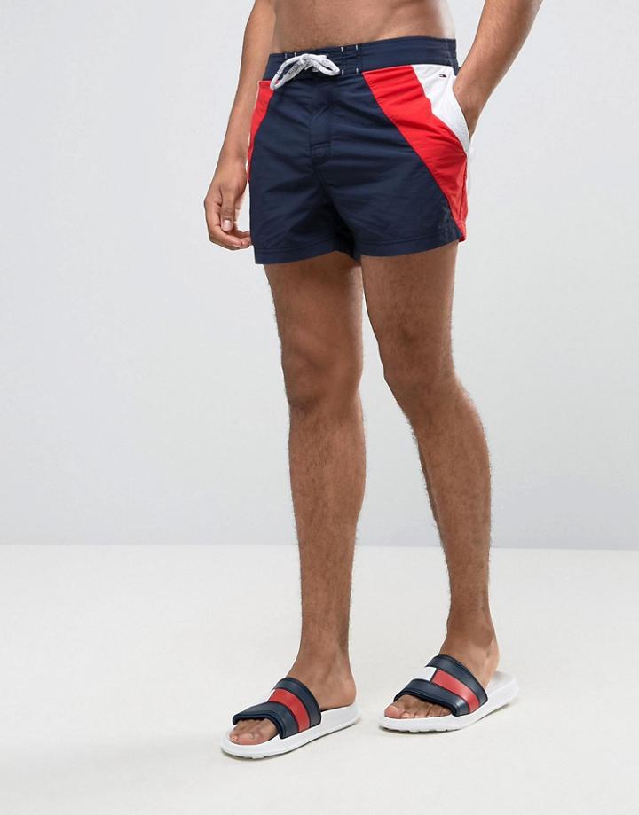 Tommy Hilfiger Thd Retro Swim Shorts In Navy - Navy