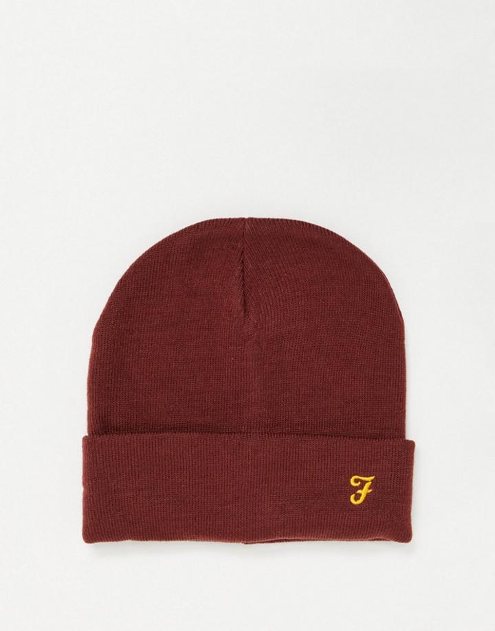 Farah Beanie In Port-red