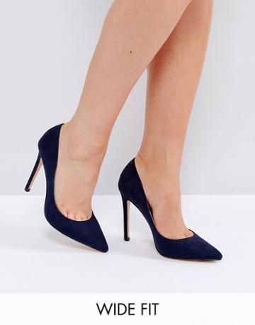 Faith Wide Fit Chloe Pumps - Navy