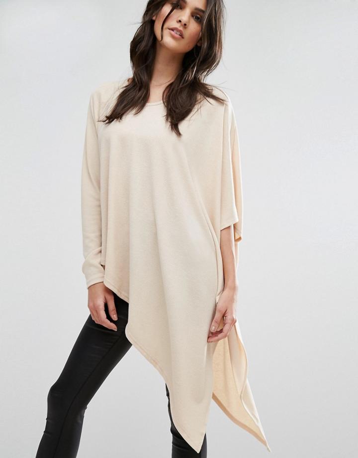 Ax Paris Asymmetric Knitted Top - Pink