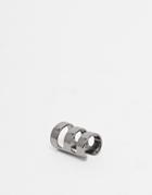 Icon Brand Caged Cuff Single Earring In Charcoal - Black