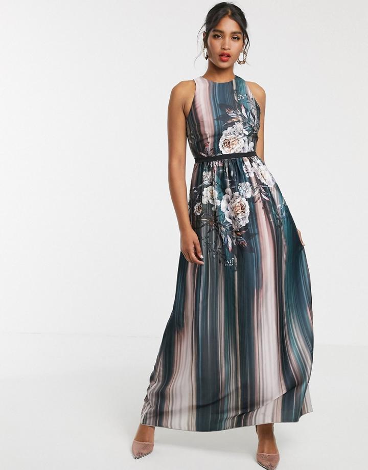 Little Misterss Ombre Detail Sleeveless Maxi Dress-multi