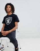 New Era Oakland Raiders T-shirt With Large Logo In Black - Black