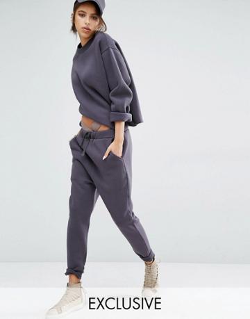 Bones Drop Crotch Sweat Pants - Mink