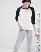 One Day Tall Contrast Raglan Tee - White