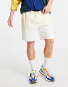Bershka Shorts In Yellow & White Set