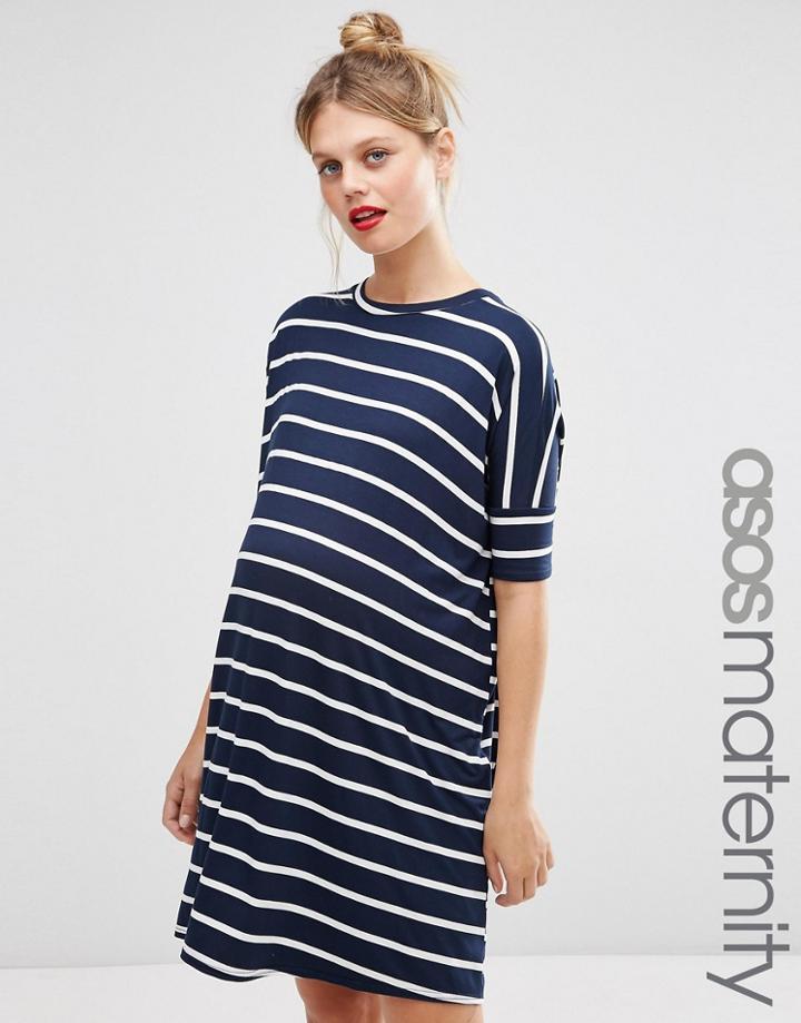 Asos Maternity Stripe T Shirt Dress - Multi