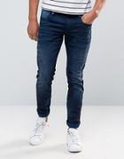 Scotch And Soda Faded Slim Fit Jeans - Blue