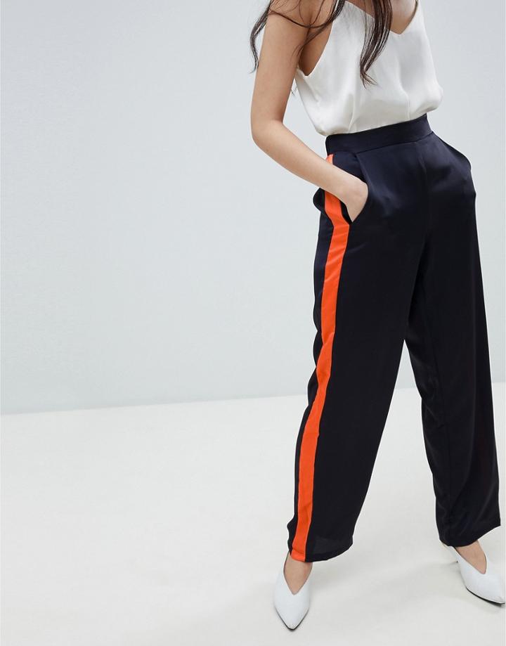 Vila Sport Stripe Pants - Navy