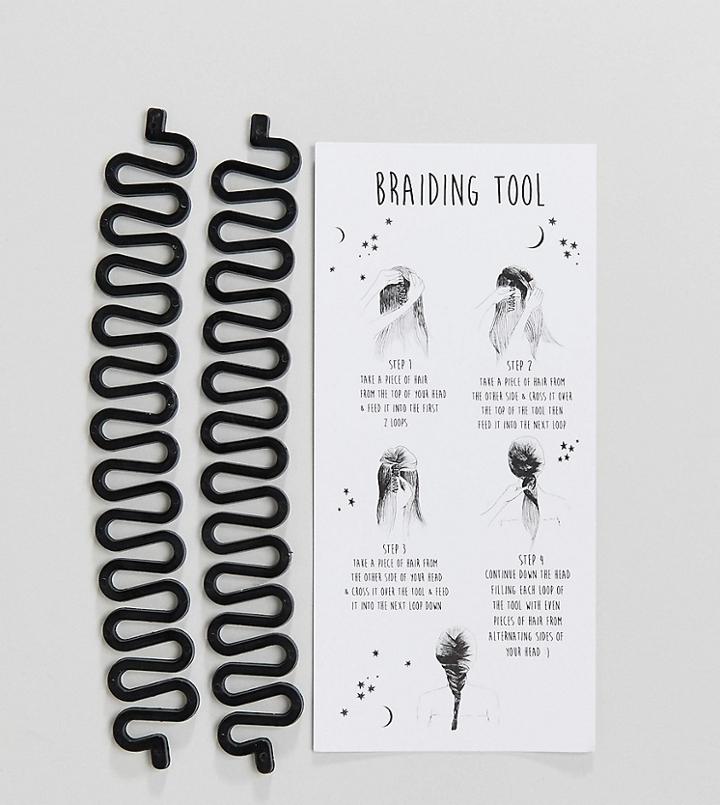 Asos Pack Of 2 Festival Braid Hair Tools - Black