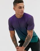 Asos 4505 Running T-shirt With Dip-dye - Green