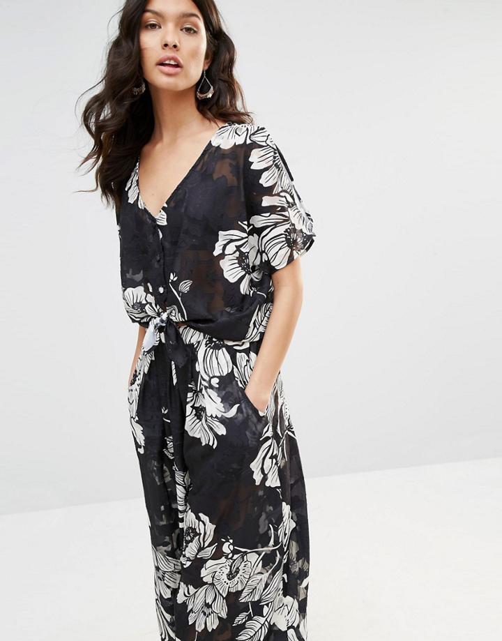 Flynn Skye Nina Cold Shoulder Top - Dusky Nights