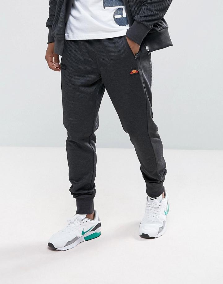 Ellesse Sport Joggers With Ribbing In Skinny Fit - Black